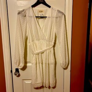 Ivory Textured Layered Dress (S)